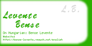 levente bense business card